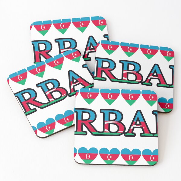Item preview, Azerbaijan Flag Letters And Hearts designed and sold by TheIconSmith.