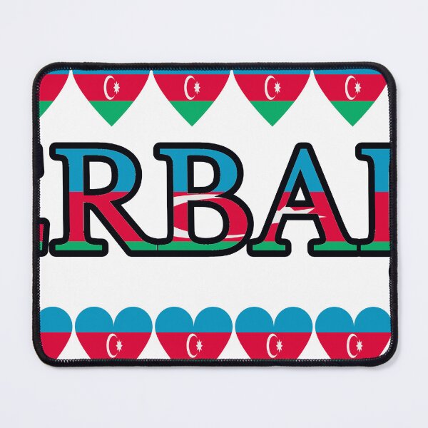 Item preview, Azerbaijan Flag Letters And Hearts designed and sold by TheIconSmith.