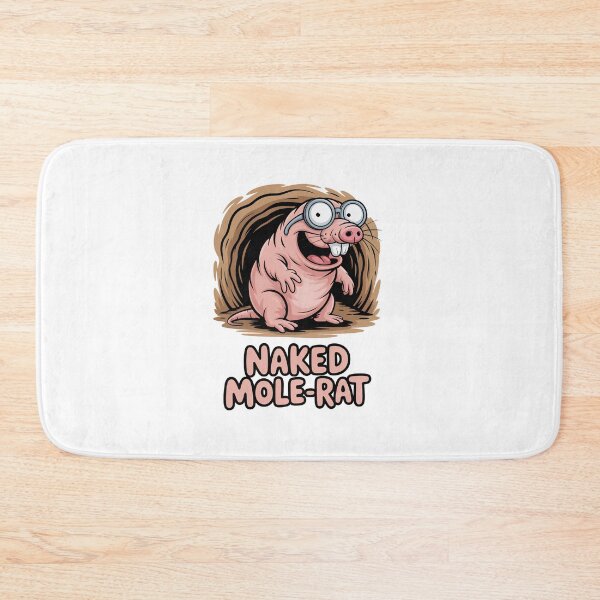 Item preview, Funny Mole Rat With Geeky Glasses designed and sold by RedCircleArt.