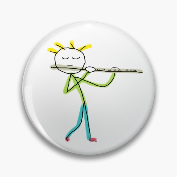 Item preview, Flute Playing Stickman designed and sold by Mark-Ewbie.