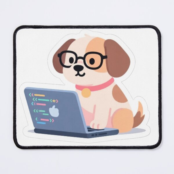Item preview, Dog Developer — Cute Programmer Dog Illustration designed and sold by Malfinio.