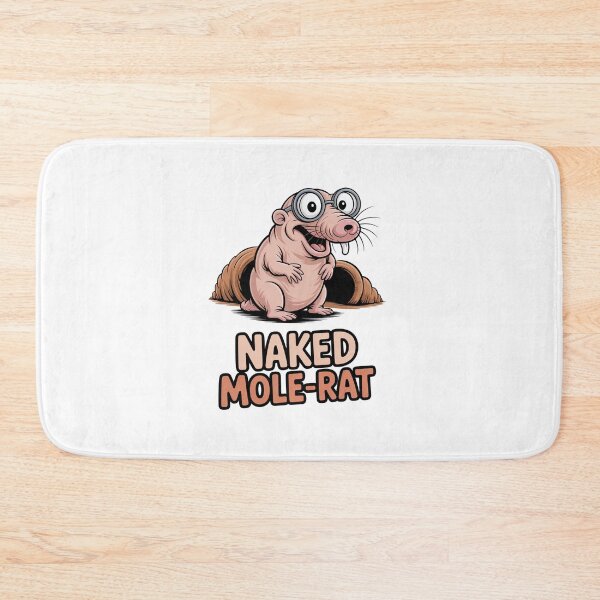 Item preview, Funny Mole Rat With Geeky Glasses designed and sold by RedCircleArt.