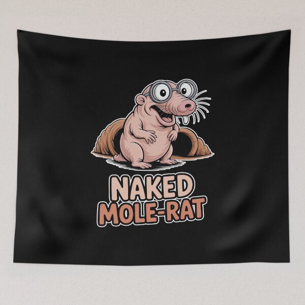 Item preview, Funny Mole Rat With Geeky Glasses designed and sold by RedCircleArt.