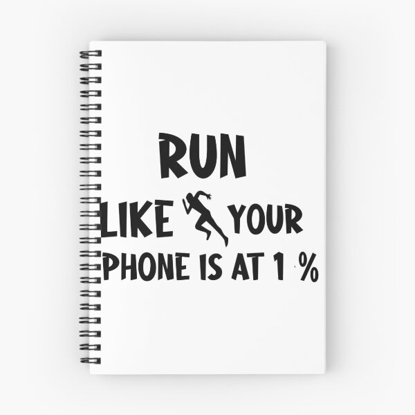 Item preview, Run Like Your Phone Is At 1 Percent Funny Jogging Quote Fitness Humor Gift Idea for Runners designed and sold by karibov.