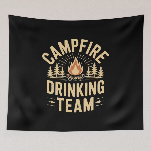 Item preview, Campfire Drinking Team Outdoor Enthusiast designed and sold by velltoons.