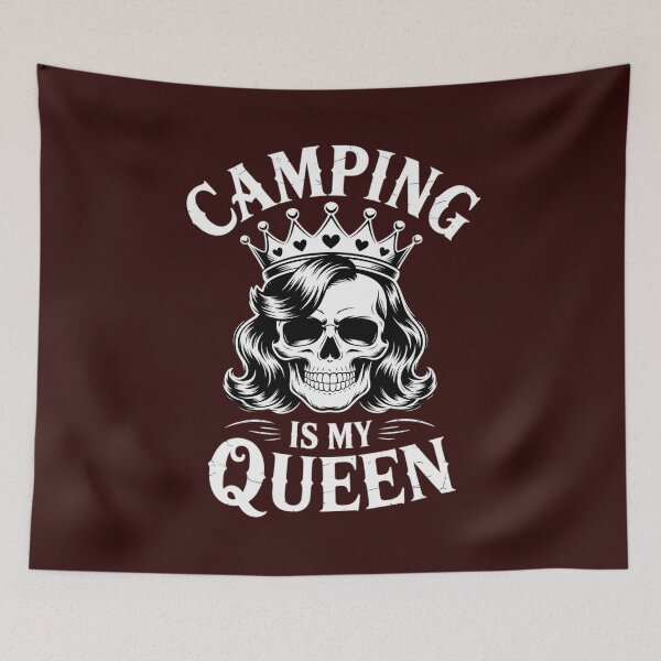 Item preview, Camping Royalty Outdoor Adventure Queen Skull Crown Gothic designed and sold by velltoons.