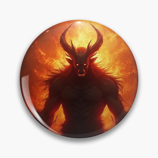 Item preview, Fire Demon Anime Warrior with Burning Aura – Intense Flaming Power Art designed and sold by OhmAuraArt.