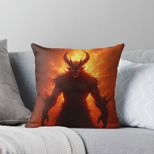 Item preview, Fire Demon Anime Warrior with Burning Aura – Intense Flaming Power Art designed and sold by OhmAuraArt.