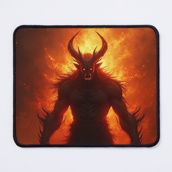 Item preview, Fire Demon Anime Warrior with Burning Aura – Intense Flaming Power Art designed and sold by OhmAuraArt.