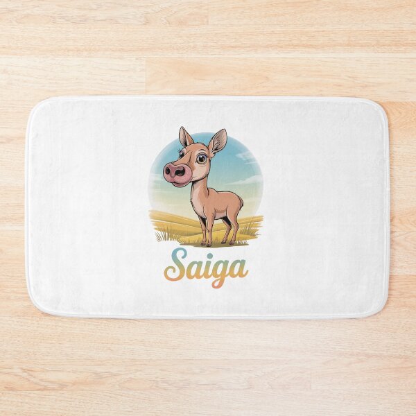 Item preview, Cute Saiga Antelope In Sunny Grasslands designed and sold by RedCircleArt.