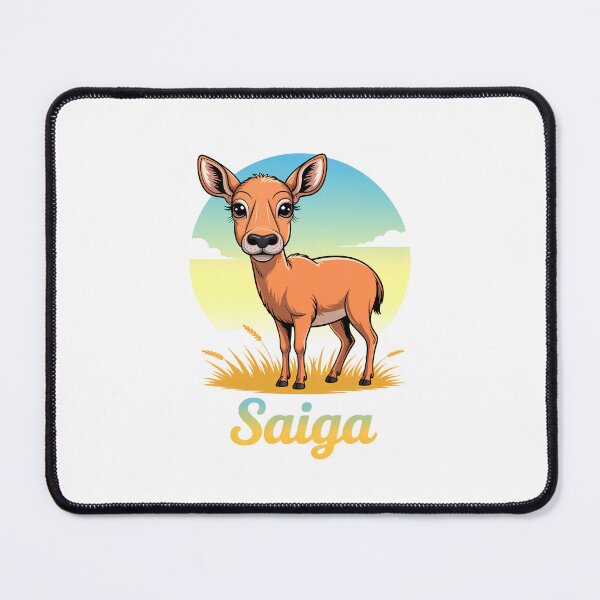 Item preview, Cute Saiga Antelope In Sunny Grasslands designed and sold by RedCircleArt.