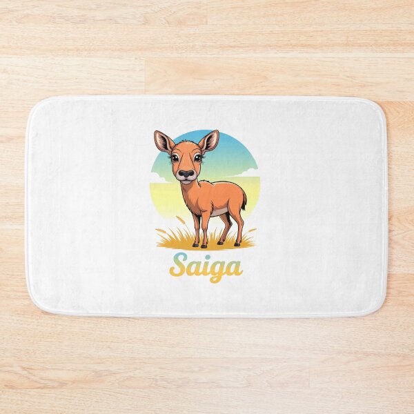 Item preview, Cute Saiga Antelope In Sunny Grasslands designed and sold by RedCircleArt.