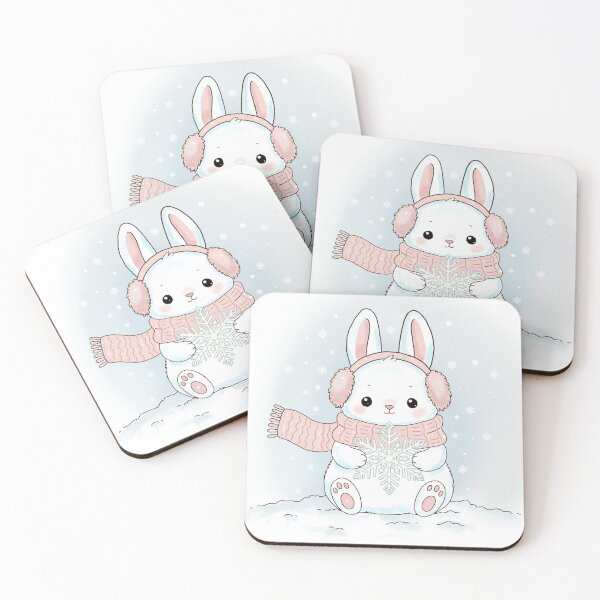 Item preview, Winter Bunny Aesthetic – Delicate & Soft Seasonal Art designed and sold by Rexyy Studio .