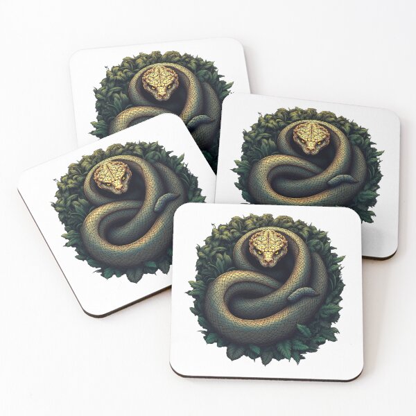 Item preview, oiled Snake in Foliage – Nature-Inspired Art designed and sold by Anacond.