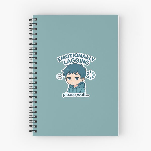 Item preview, Emotionally Lagging – Kawaii Anime Boy Loading Sticker designed and sold by opidium.