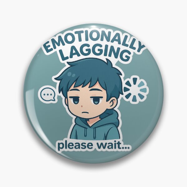 Item preview, Emotionally Lagging – Kawaii Anime Boy Loading Sticker designed and sold by opidium.