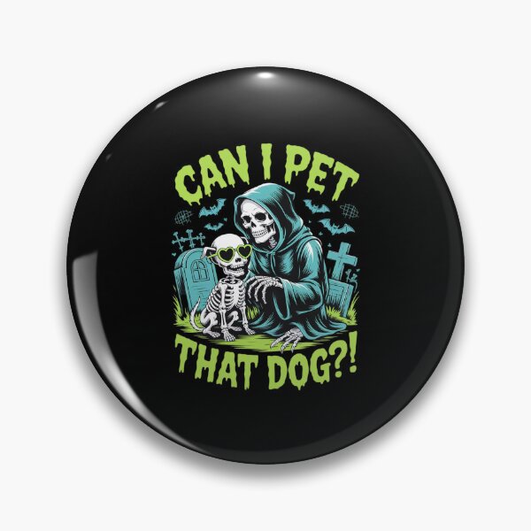 Item preview, Can I Pet That Dog Skeleton Halloween Dog designed and sold by velltoons.