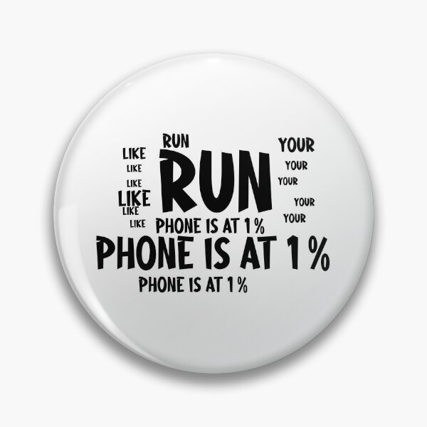 Item preview, Run Like Your Phone Is At 1 Percent Funny Jogging Quote Fitness Humor Gift Idea for Runners designed and sold by karibov.