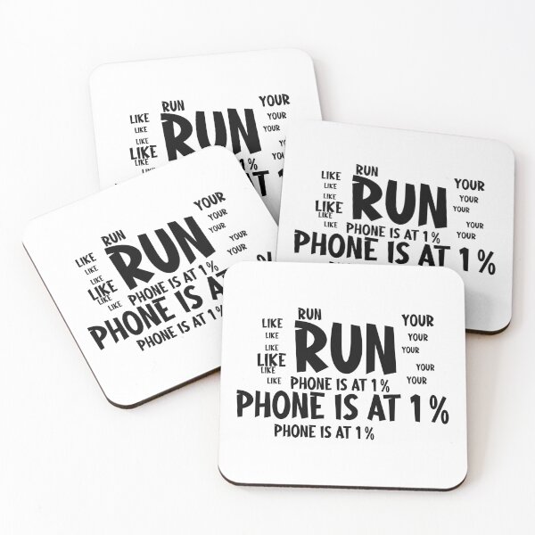 Item preview, Run Like Your Phone Is At 1 Percent Funny Jogging Quote Fitness Humor Gift Idea for Runners designed and sold by karibov.