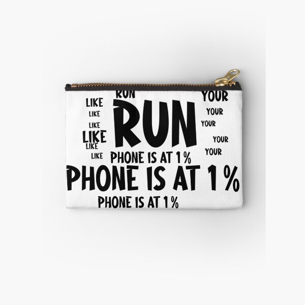 Item preview, Run Like Your Phone Is At 1 Percent Funny Jogging Quote Fitness Humor Gift Idea for Runners designed and sold by karibov.