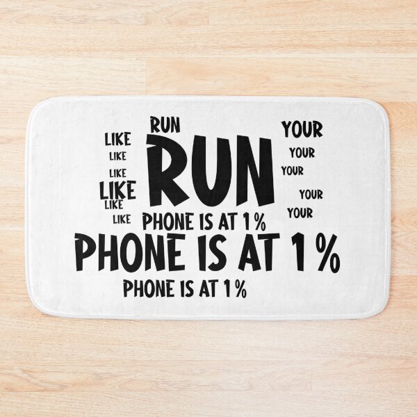 Item preview, Run Like Your Phone Is At 1 Percent Funny Jogging Quote Fitness Humor Gift Idea for Runners designed and sold by karibov.