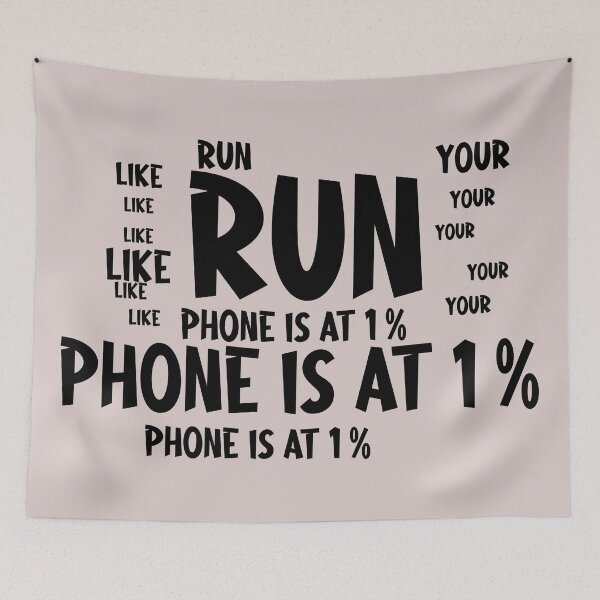 Item preview, Run Like Your Phone Is At 1 Percent Funny Jogging Quote Fitness Humor Gift Idea for Runners designed and sold by karibov.