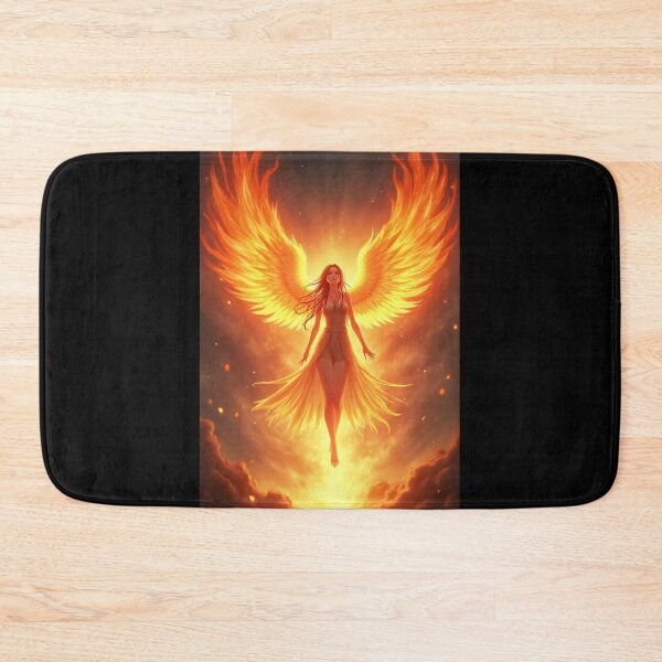 Item preview, Anime Phoenix Girl with Gold-Red Aura – Rising Fire Spirit Artwork designed and sold by OhmAuraArt.