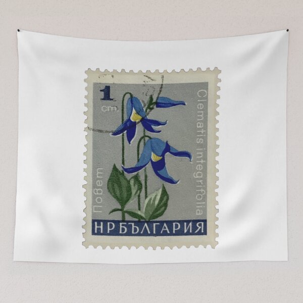 Item preview, Vintage Clematis integrifolia Postage Stamp designed and sold by red-amber65.