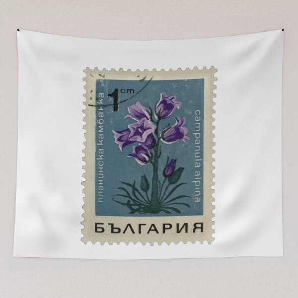 Item preview, Vintage Campanula Alpina Postage Stamp designed and sold by red-amber65.