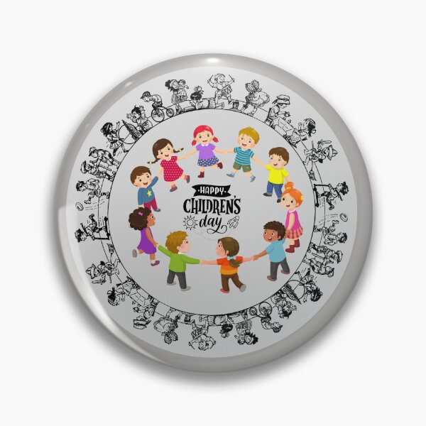 Item preview, Children's Day Kids Circle - Cute Multicultural Kids Illustration. designed and sold by LunaPrintCo.