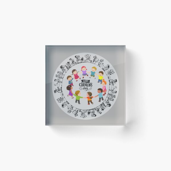 Item preview, Children's Day Kids Circle - Cute Multicultural Kids Illustration. designed and sold by LunaPrintCo.