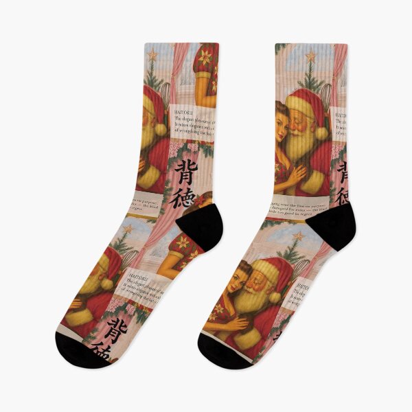Item preview, HAITOKU（背徳） – Elegant Wrongdoing | Retro Pin-Up Santa Holiday Art designed and sold by Mog Mog Eatalot – Tokyo x A’dam Mashup.