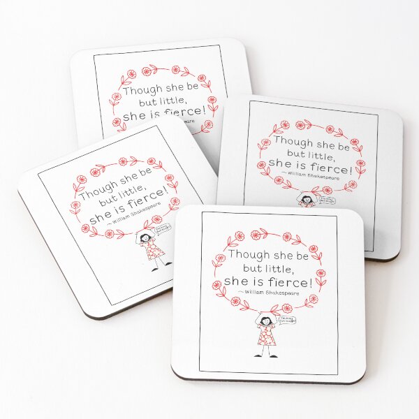 Item preview, Little but Fierce Shakespeare Quote designed and sold by Stick People Designs.