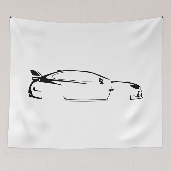 Item preview, WRX VB (2020) Manual 2.4 Turbo – Minimalist Car Silhouette (Black) designed and sold by FearnCreative.