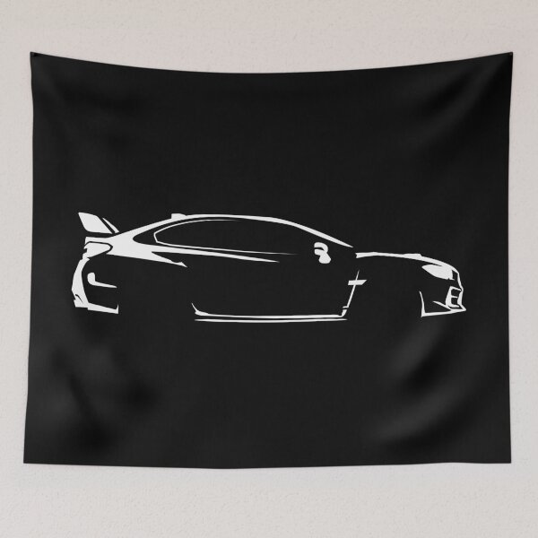 Item preview, WRX VB (2020) Manual 2.4 Turbo – Minimalist Car Silhouette (White) designed and sold by FearnCreative.