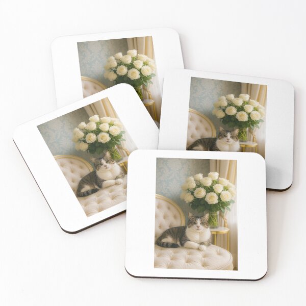 Item preview, Golden Elegance – Katiucha with Roses designed and sold by LovelyCatGalaxy.