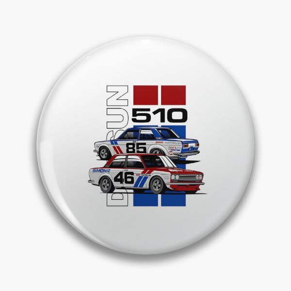 Item preview, BRE Datsun 510 Racing Duo Vintage Motorsport Illustration designed and sold by thundergearshop.