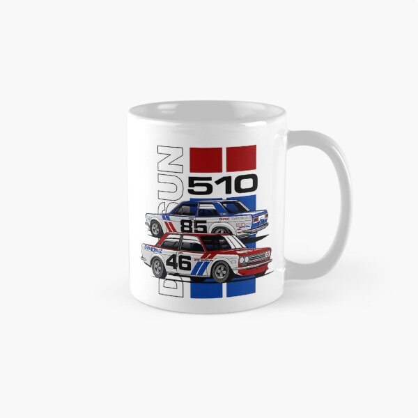 Item preview, BRE Datsun 510 Racing Duo Vintage Motorsport Illustration designed and sold by thundergearshop.