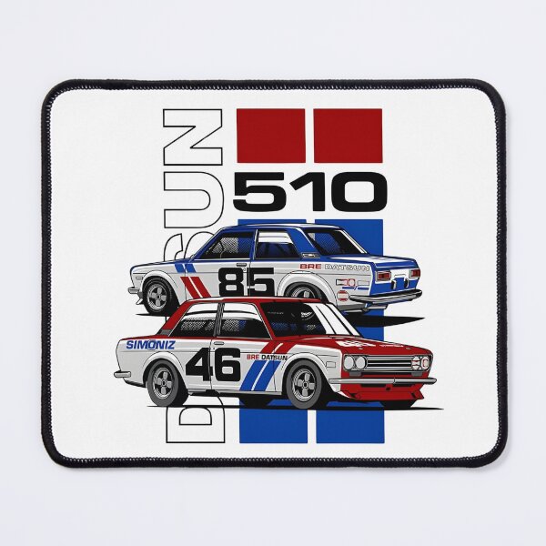 Item preview, BRE Datsun 510 Racing Duo Vintage Motorsport Illustration designed and sold by thundergearshop.