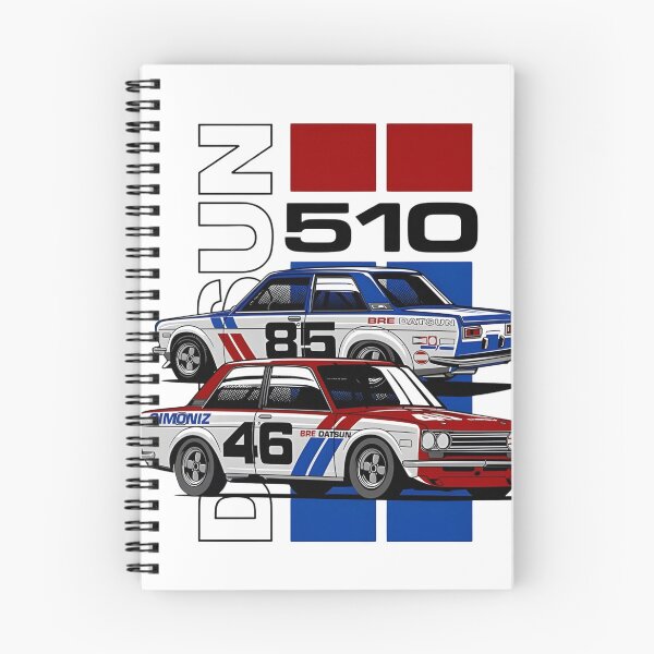 Item preview, BRE Datsun 510 Racing Duo Vintage Motorsport Illustration designed and sold by thundergearshop.