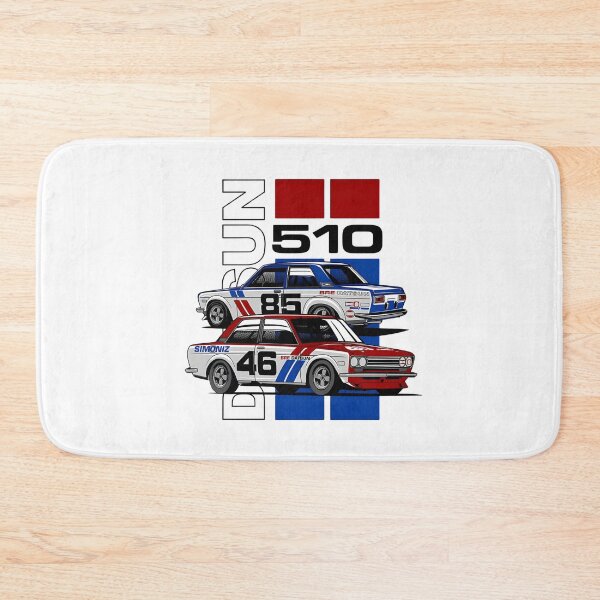 Item preview, BRE Datsun 510 Racing Duo Vintage Motorsport Illustration designed and sold by thundergearshop.