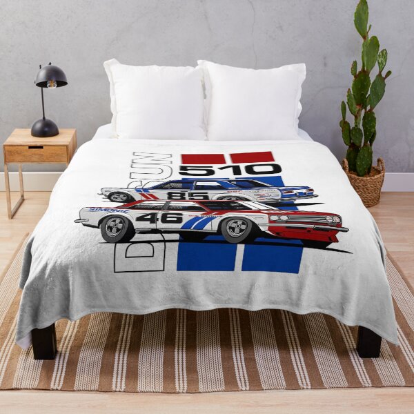Item preview, BRE Datsun 510 Racing Duo Vintage Motorsport Illustration designed and sold by thundergearshop.