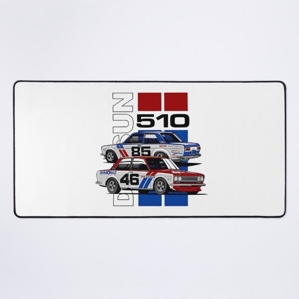 Item preview, BRE Datsun 510 Racing Duo Vintage Motorsport Illustration designed and sold by thundergearshop.