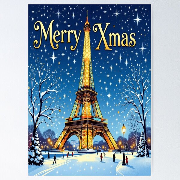 Artikelvorschau, Frohe Weihnachten, Paris! entworfen und verkauft von JackFreestone.