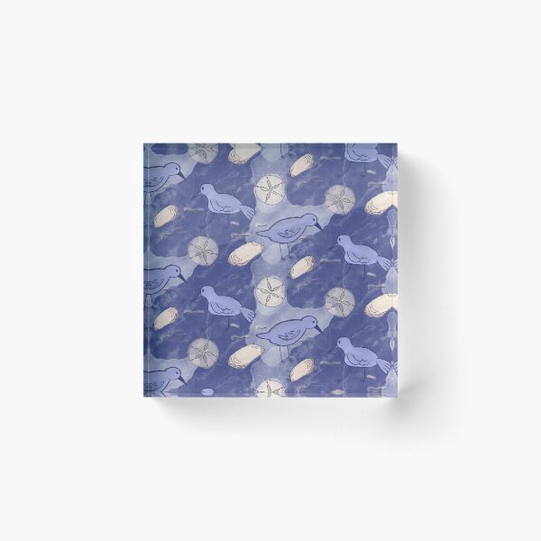 Item preview, Sandpiper and the Sand Dollar Pattern in Navy designed and sold by designsbyklm.