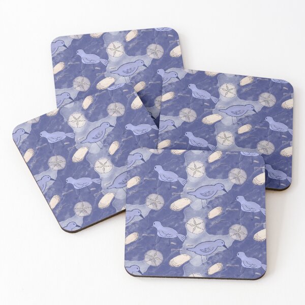Item preview, Sandpiper and the Sand Dollar Pattern in Navy designed and sold by designsbyklm.