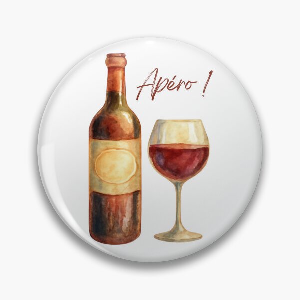 Item preview, Vintage Watercolor – Aperitif! Red Wine designed and sold by Jynnie.