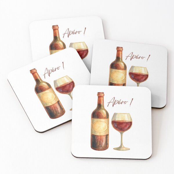 Item preview, Vintage Watercolor – Aperitif! Red Wine designed and sold by Jynnie.