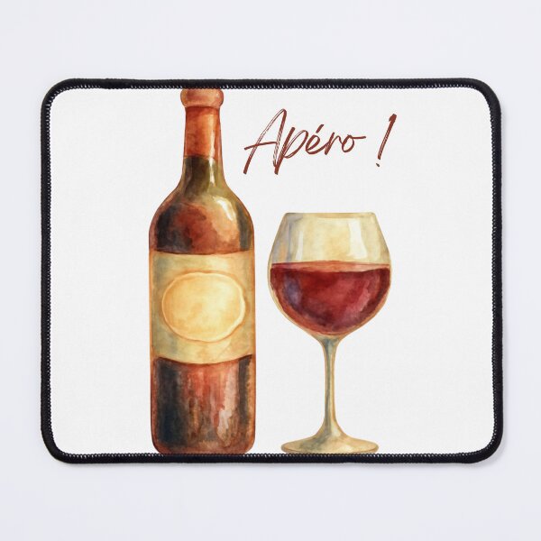 Item preview, Vintage Watercolor – Aperitif! Red Wine designed and sold by Jynnie.