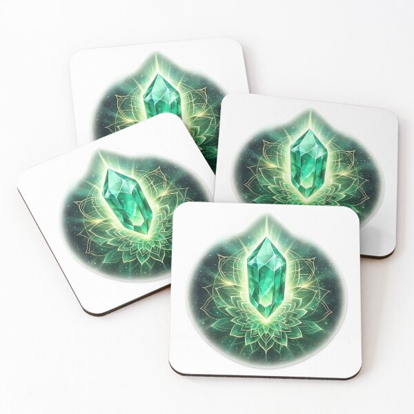 Item preview, Green Emerald crystal stone image designed and sold by ZenMeUp.